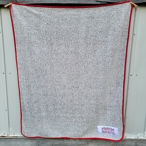 Logo Brands Houston Rockets Grey & White Sherpa Throw 60" x 50"